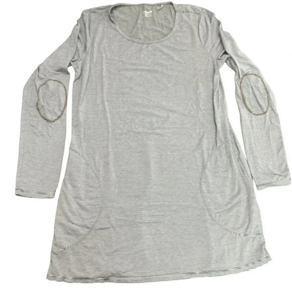 Excellent condition Toad & Co Swifty Tunic. Size Med. Dark green white stripe. - Picture 1 of 8